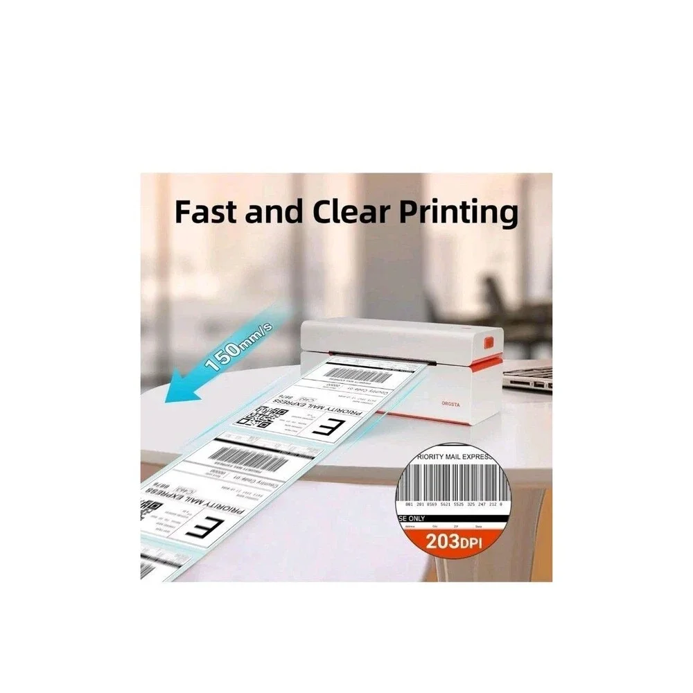 ORGSTA Thermal Shipping Label Printer USB 7x3 Barcode Labels